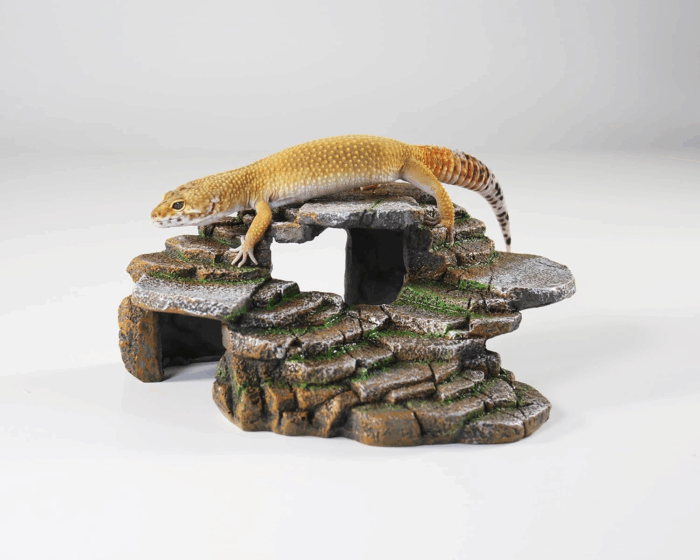 Reptology Shale Scape Step Ledge & Cave Hideout – Basking Area - Decorative Resin for Aquariums & Terrariums – Great for Reptiles, Amphibians, and Fish – Medium - Image 3