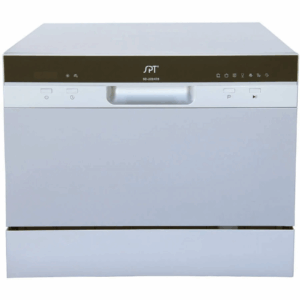 6 Place Settings Silver Countertop Dishwasher with Delay Start and LED Display