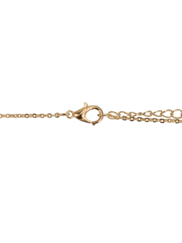 Adult Women'S Gold Tone Cross 2 Row Metal Pendant Necklace - Image 4