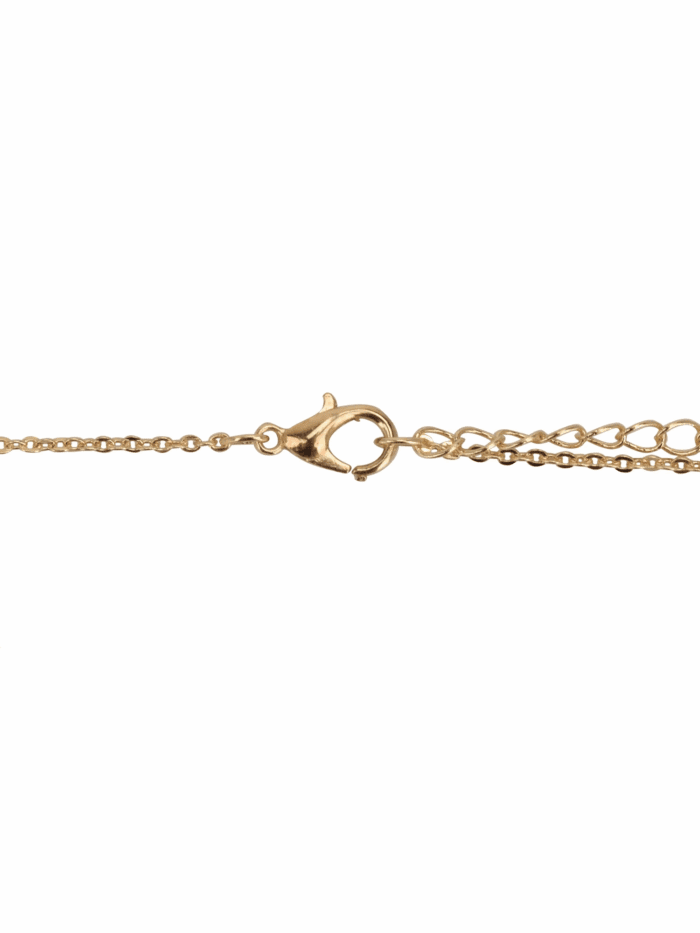 Adult Women'S Gold Tone Cross 2 Row Metal Pendant Necklace - Image 4