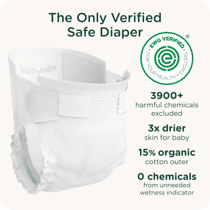 Our Diapers | EWG Verified Safe & Plant-Based Diapers | Leak Protection | Soft Organic Cotton Shell | Chlorine-Free Diaper for Sensitive Skin | Size 1 (7-14Lbs) 70 Count - Image 2
