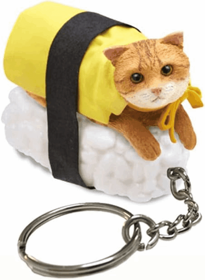 Clever Idiots Nekozushi Keychain - Blind Box Includes 1 of 5 Collectable Figurines - Features a Detachable Keyring (Version 1) - Image 4
