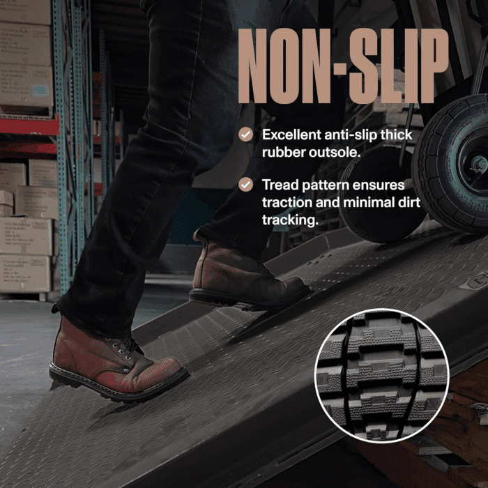 Work Boots for Men Soft Toe – 6Inch Leather Boots for Construction Rubber Sole Working Botas De Trabajo Para Hombre, “Tank” Workboots - Image 4