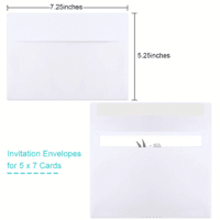 50 Packs 5X7 Envelopes, White A7 Envelopes, 5X7 Envelopes for Invitations, Printable Invitation Envelopes, Envelopes Self Seal for Weddings, Invitations, Photos, Postcards, Greeting Cards, Mailing - Image 7