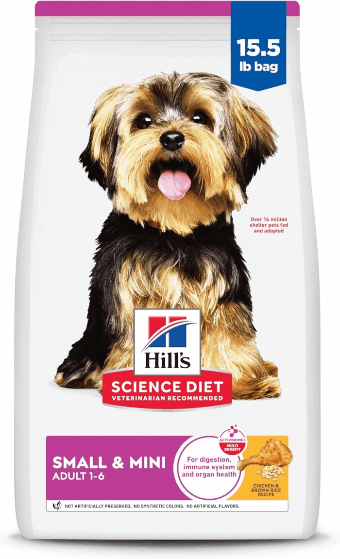 Small & Mini, Adult 1-6, Small & Mini Breeds Premium Nutrition, Dry Dog Food, Chicken & Brown Rice, 15.5 Lb Bag