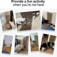 Cat Scratcher, 26.8 Inch L Shape Cat Scratch Pad Wall Mounted, Cat Scratching Cardboard with Ball Toy for Indoor Cats, Large Size - Image 7