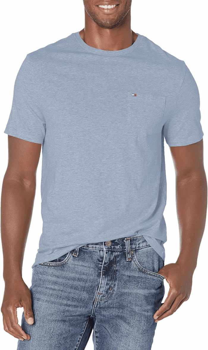 Men'S Essential Short Sleeve Cotton Crewneck Pocket T-Shirt - Image 4