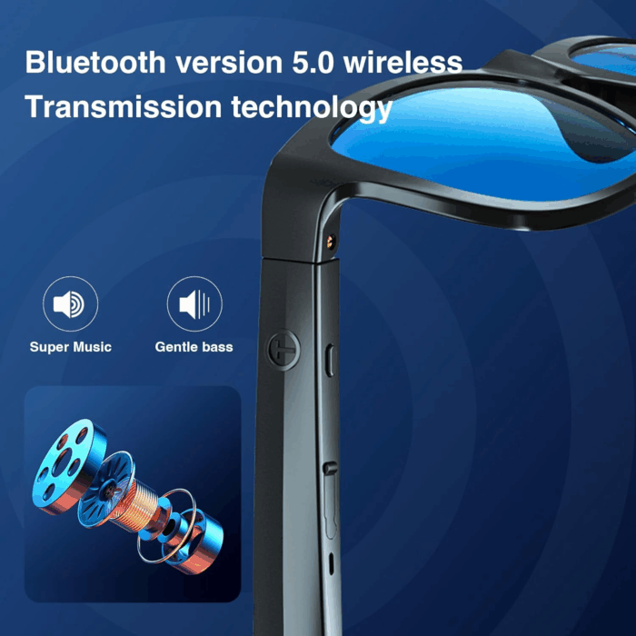 GS01 Smart Bluetooth Sunglasses, Audio Sunglasses with Speaker, UV400 Polarized Lens, Open Ear Music, Touch Control - Image 3