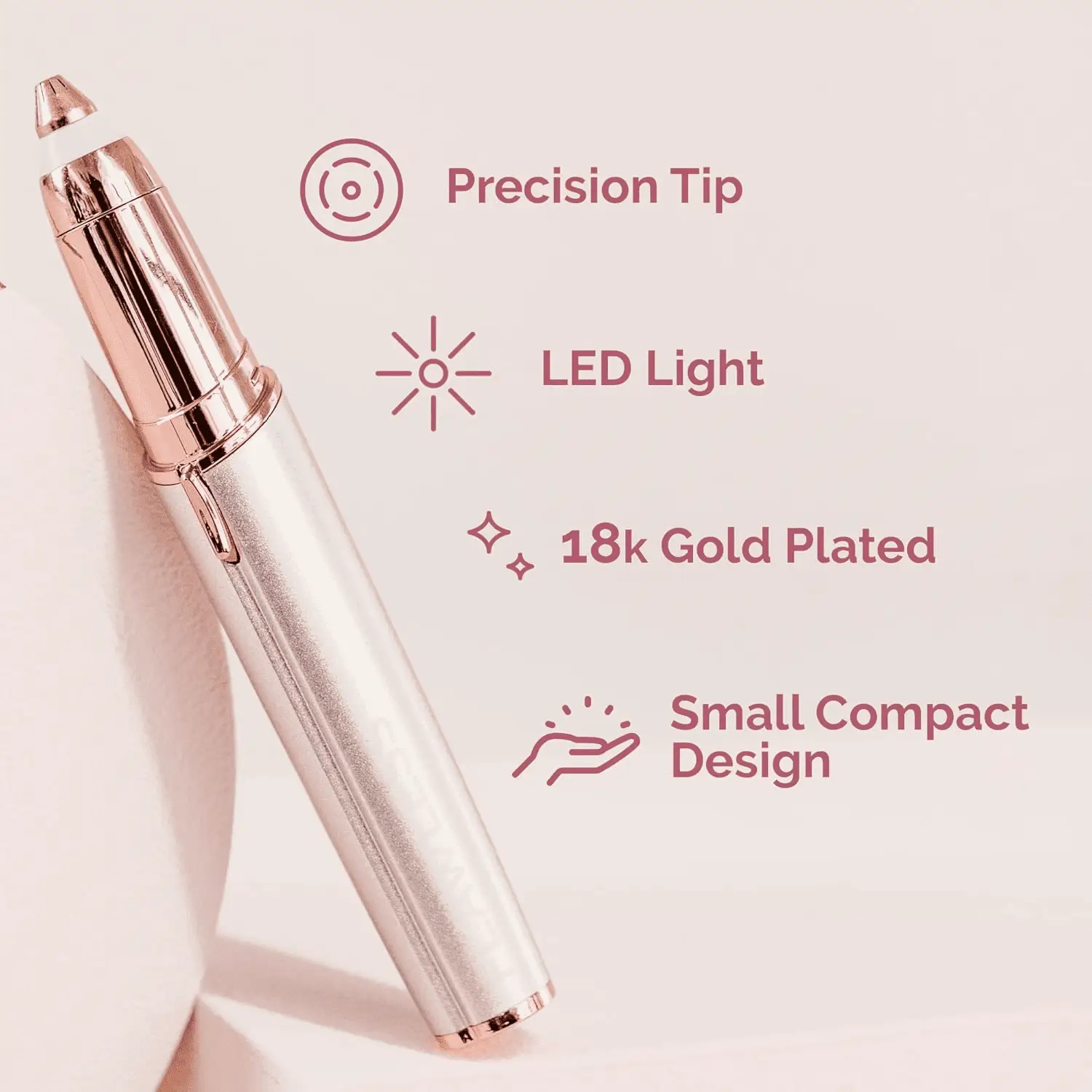 Brows Eyebrow Hair Remover Electric Razor for Women with LED Light for Instant and Painless Hair Removal - Image 2