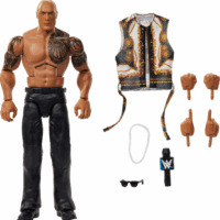 Elite Action Figure & Accessories, Series #115 6-Inch Collectible the Rock with 25 Articulation Points & Swappable Hands