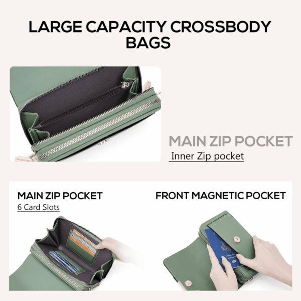 Small Crossbody Bag for Women,Cell Phone Purse Women'S Shoulder Handbags Wallet Purse with Credit Card Slots - Image 3