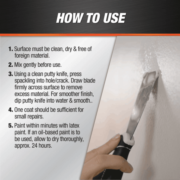 Fast N Final 16 Oz White Lightweight Spackling - Image 6