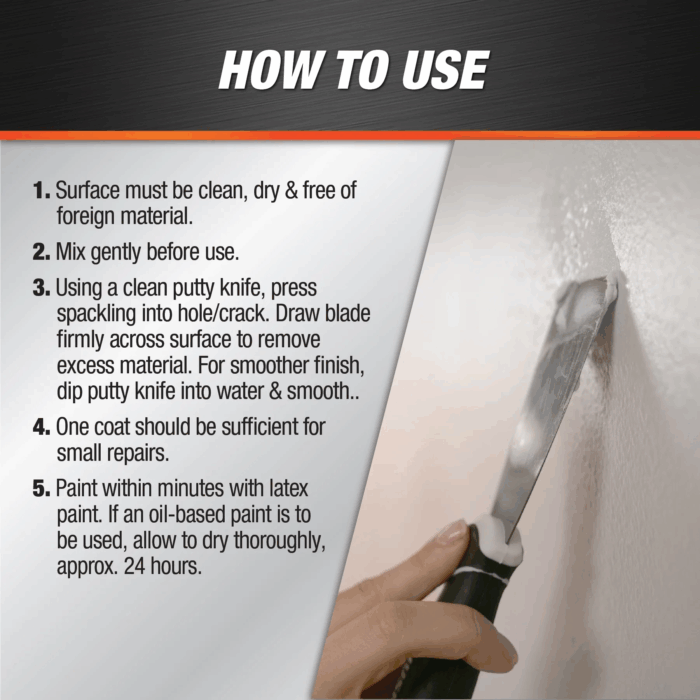 Fast N Final 8 Oz White Lightweight Spackling - Image 5