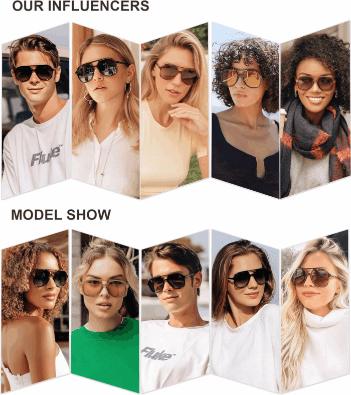 Retro Polarized Aviator Sunglasses for Women Men Classic 70S Vintage Trendy Square Aviators SJ2174 - Image 3
