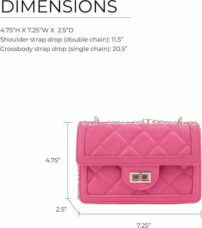Small Quilted Crossbody Bag, Trendy Designer Mini Shoulder Bag, Phone Wallet Purse for Women - Image 3