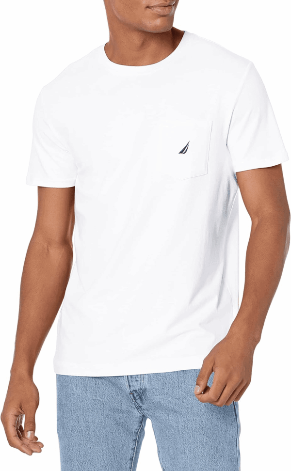 Men'S Solid Crew Neck Short-Sleeve Pocket T-Shirt