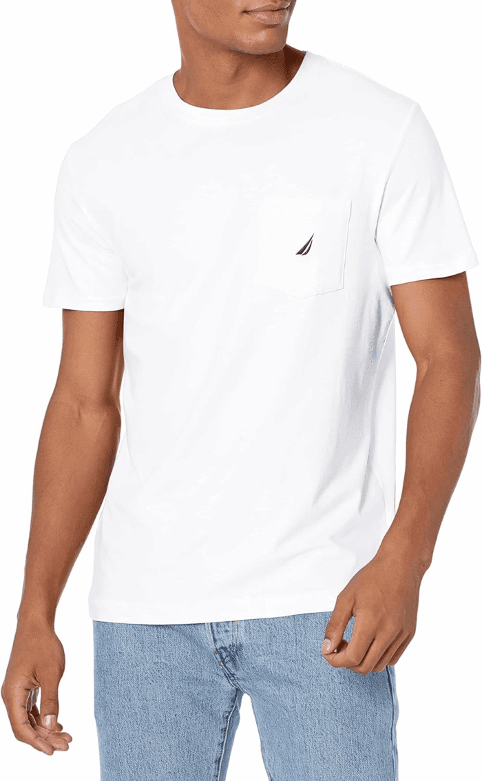 Men'S Solid Crew Neck Short-Sleeve Pocket T-Shirt