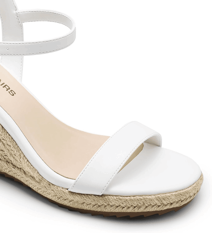 Espadrilles Wedge Sandals for Women, Women'S Open Toe Summer Dressy Sandals with Adjustable Ankle Strap and Soft Footbed - Image 3