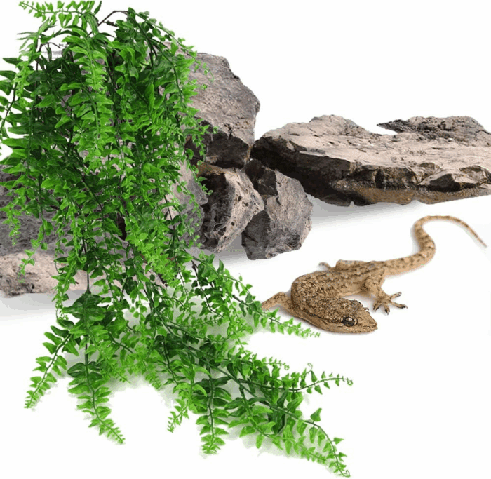 Reptile Plants Hanging Fake Vines Boston Climbing Terrarium Plant with Suction Cup for Bearded Dragons Lizards Geckos Snake Pets Hermit Crab and Tank Habitat Decorations (2 Pack) - Image 6