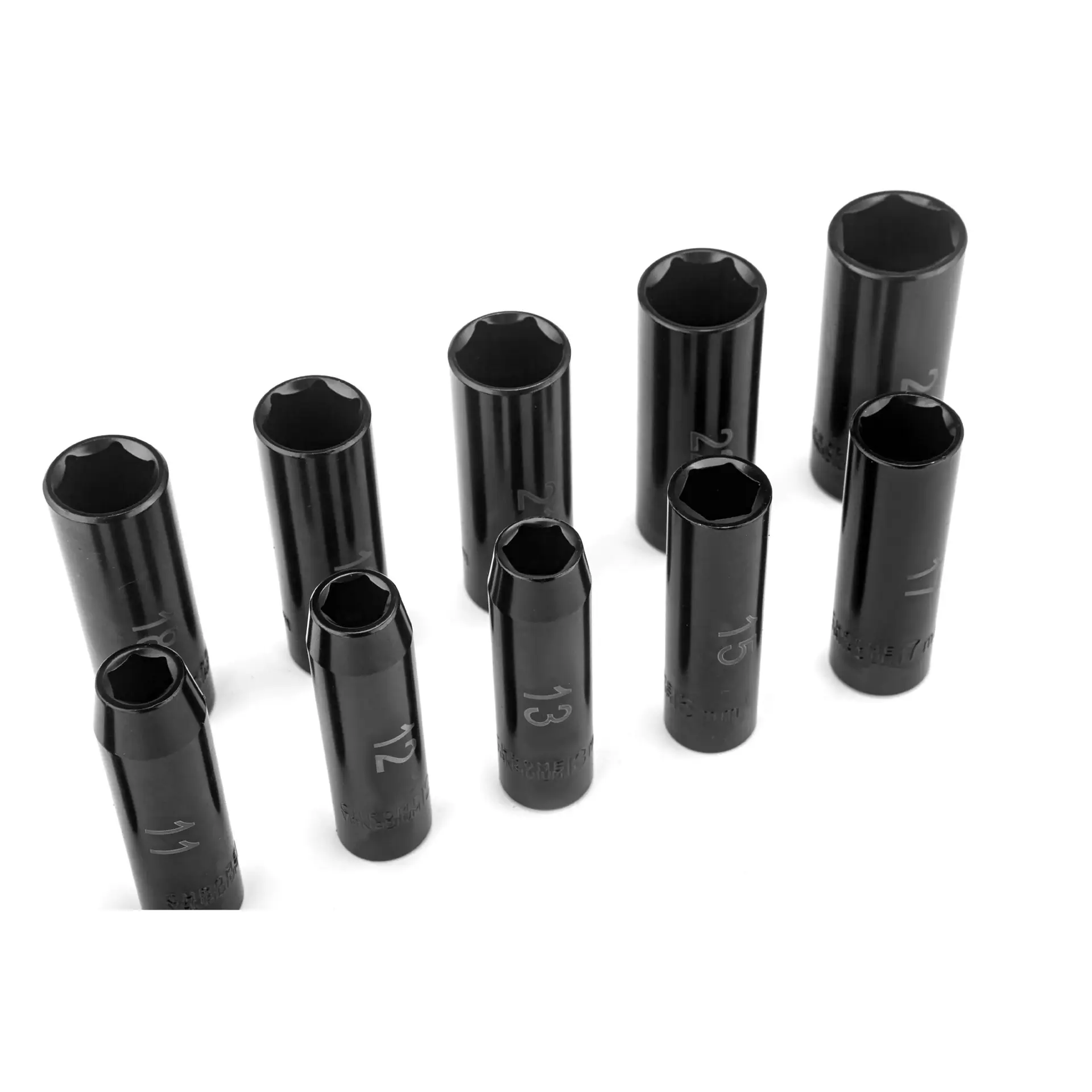 11-Piece 1/2" Drive Deep 6-Point Impact Metric Socket Set - Image 5