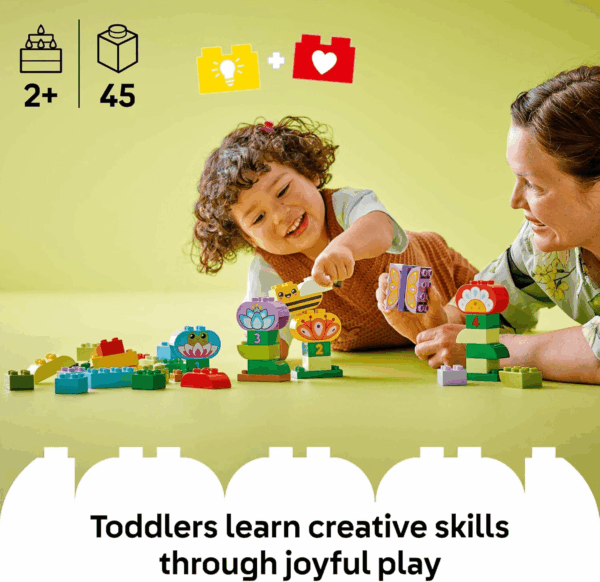 DUPLO Town Creative Garden & Flowers Building Toy Playset - Preschool Learning and Educational Flower Toy for Toddlers, Boys and Girls, Ages 2+ - Baby Gift Idea - 10444 - Image 2