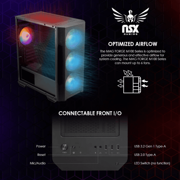 PC - AMD Ryzen 5 5600G, 16 Gb DDR4 3600, 512 Gb M2 Nvme SSD, RGB Fans, W11 - Image 6