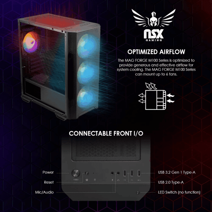 PC - AMD Ryzen 5 5600G, 16 Gb DDR4 3600, 512 Gb M2 Nvme SSD, RGB Fans, W11 - Image 6
