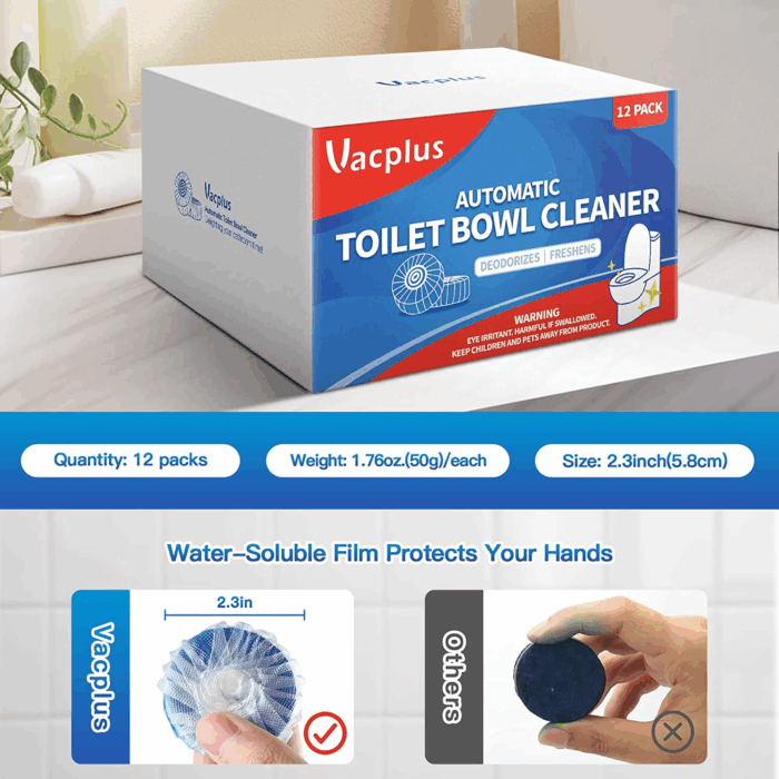 Automatic Toilet Bowl Cleaner Tablets, Bathroom Toilet Tank Cleaner (12 PACK), VA-T165 - Image 7