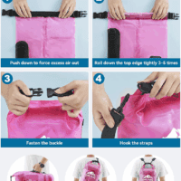 Dry Bag Waterproof for Women Men, 5L/10L/20L/30L/40L Roll Top Lightweight Dry Storage Bag Backpack with Phone Case for Travel, Swimming, Boating, Kayaking, Camping & Beach, 11 Transparent Colors - Image 5