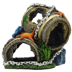 Barrel Aquarium Ornament - Multicolor