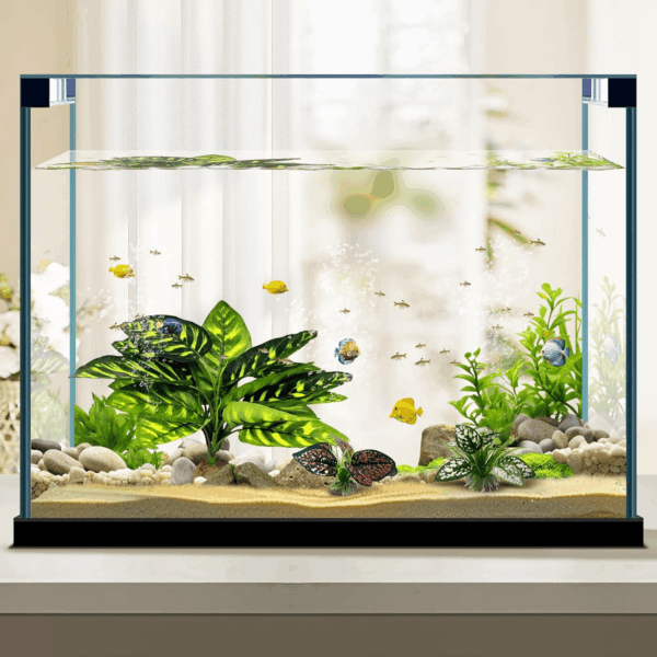 Reptile Artificial Plants, Terrarium Plants Decorations Supplies, Aquarium Fish Tank Plant, Amphibian Habitat Hideout Tank Accessories(L Set-3Pcs/B) - Image 6
