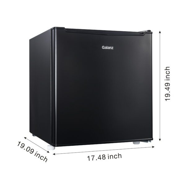 1.7 Cu Ft Single Door Mini Fridge GL17BK, Black, New - Image 4