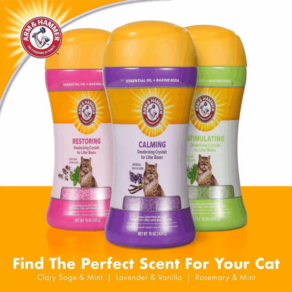 Restoring Cat Litter Box Deodorizing Crystals, Clary Sage & Mint Scent - Cat Smell Eliminator for Home, Odor Control, Cat Litter Crystals, Cat Essentials, 15 Ounce - Image 5