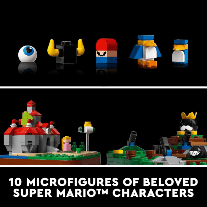 Super Mario 64 Question Mark Block 71395, 3D Model Set for Adults with 4 Microscale Game Levels: Peach’S Castle, Bob-Omb Battlefield, Cool Mountain and Lethal Lava Trouble - Image 4