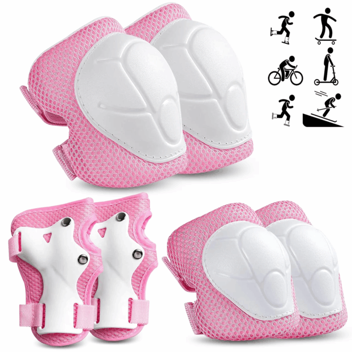Kids Protective Gear Set - Knee Pads, Elbow Pads, and Wrist Guards for Skating, Cycling, Rollerblading, Scooter - Toddler to Teen Size (3-10 Years) - Image 10