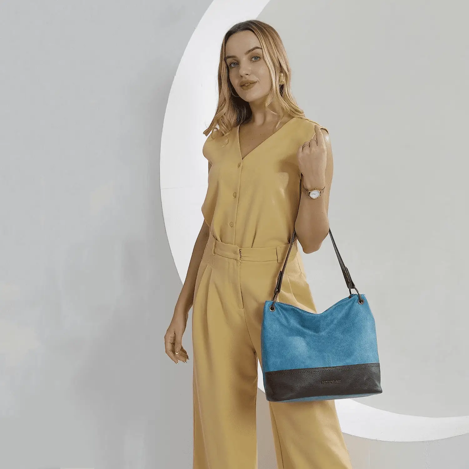 Purses for Women Hobo Shoulder Handbags with Zipper - Image 2