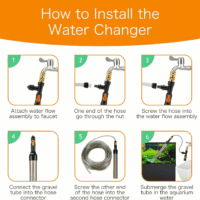 Upgrade Aquarium Water Changer Kit, Semi-Automatic Fish Tank Gravel Cleaner, with 33 FT Water Hose, Flow Control Valve - Image 5