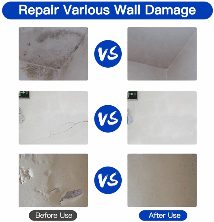 Spackle Wall Fillers Drywall Patch Repair Kit Hole White Repair Paste, Plaster Dent Repair Mending Agent 8.8 Oz Each FU0619 2 Count - Image 2