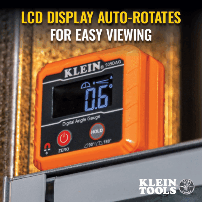 935DAG Digital Electronic Level and Angle Gauge, Measures 0 - 90 and 0 - 180 Degree Ranges, Measures and Sets Angles - Image 6