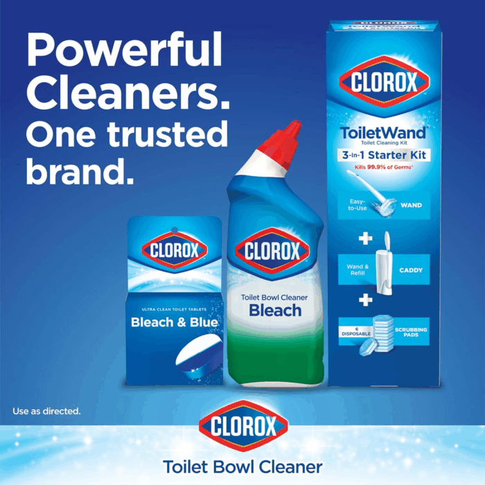 Ultra Clean Toilet Tablets Bleach & Blue, Rain Clean, 4 Ct (Package May Vary) - Image 6