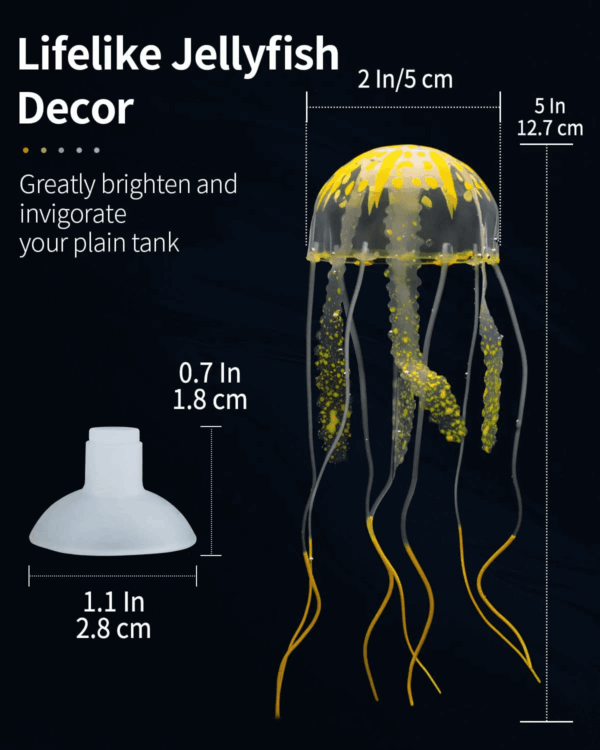 6 Pcs Glowing Jellyfish Ornament Decoration for Aquarium Fish Tank - Image 4