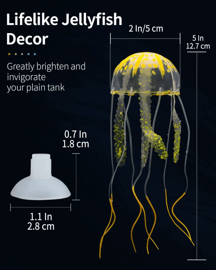 6 Pcs Glowing Jellyfish Ornament Decoration for Aquarium Fish Tank - Image 4