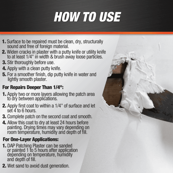 Patching Plaster 32 Oz White - Image 4
