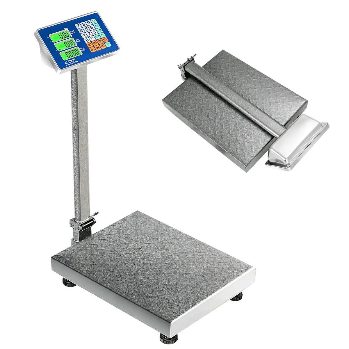 660Lbs Weight Platform Scale Digital Floor Folding Scale Postal Shipping Mailing