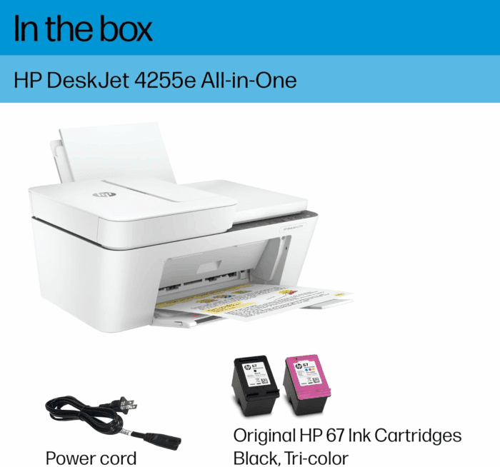 Deskjet 4255E Wireless All-In-One Color Inkjet Printer, Scanner, Copier, Best-For-Home, 3 Months of Instant Ink Included (588S6A) - Image 6