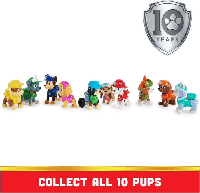 , 10Th Anniversary, All Paws on Deck Toy Figures Gift Pack with 10 Collectible Action Figures, Kids Toys for Ages 3 and Up - Image 4