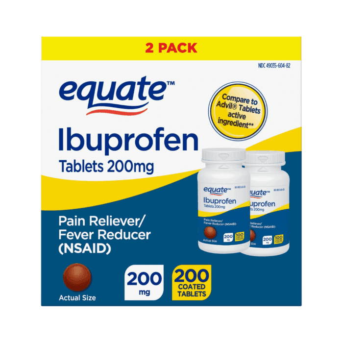 Ibuprofen Pain Reliever and Fever Reducer Coated Tablets, 200Mg, 100 Count - Image 3