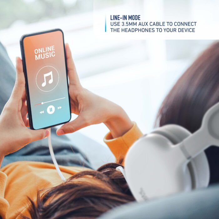 Foldable Wireless Headphones, Bluetooth Over-Ear Headset with Built-In Mic - Image 4