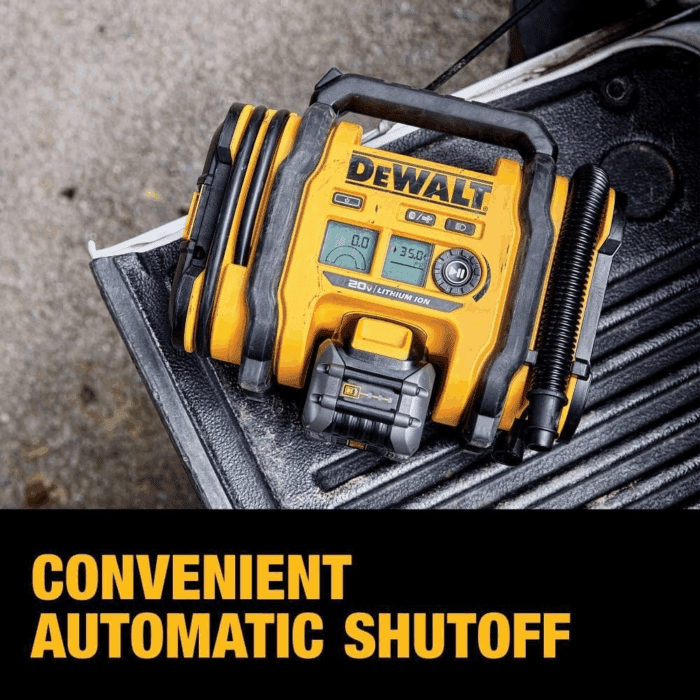 20V MAX Tire Inflator, Compact and Portable, Automatic Shut Off, LED Light, Bare Tool Only (DCC020IB) - Image 7