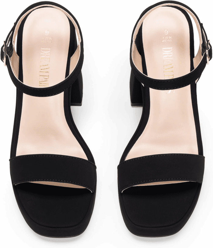 Heels for Women Block Chunky Platform High Heels Open Toe GISELLE Fashion Wedding Party Evening Prom Dance Ankle Strap Dress Pump Sandals Shoes - Image 4